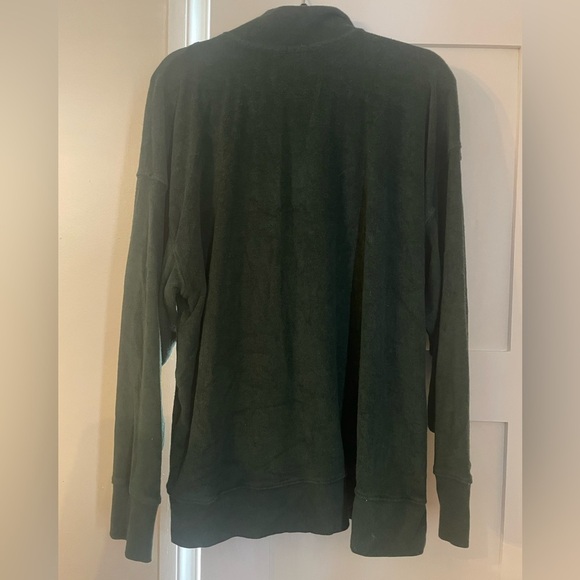 Aerie/ dark green 1/4 zip sweatshirt/ Pullover/ Oversized/ Size US XL - Picture 5 of 8